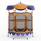 Kids Trampoline with Detachable Canopy, Safety Net, Zipper Door and Foam Padding
